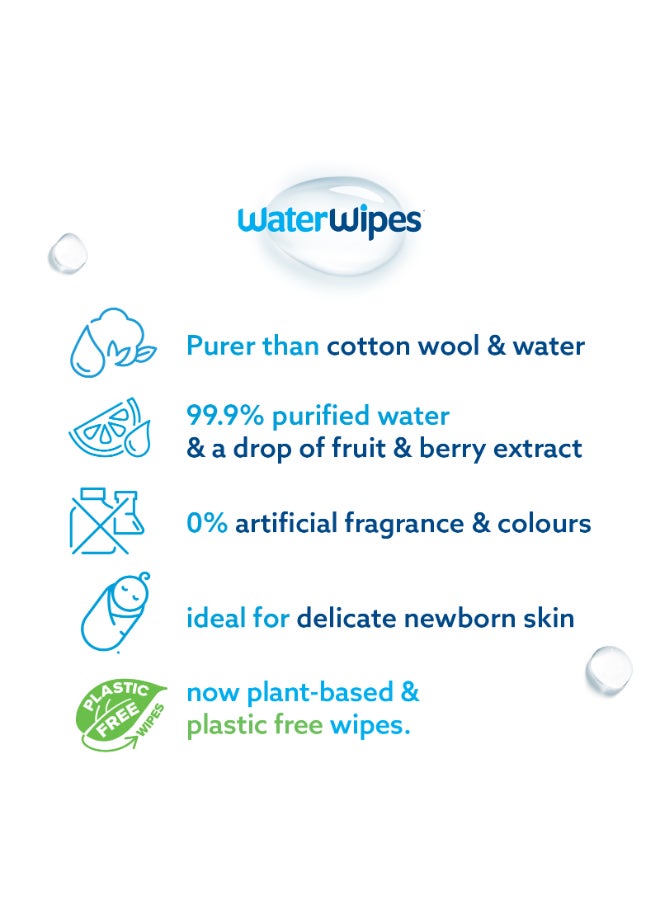 WaterWipes - Plastic Free Textured Clean Toddler And Baby Wipes 240 Count - Image 1