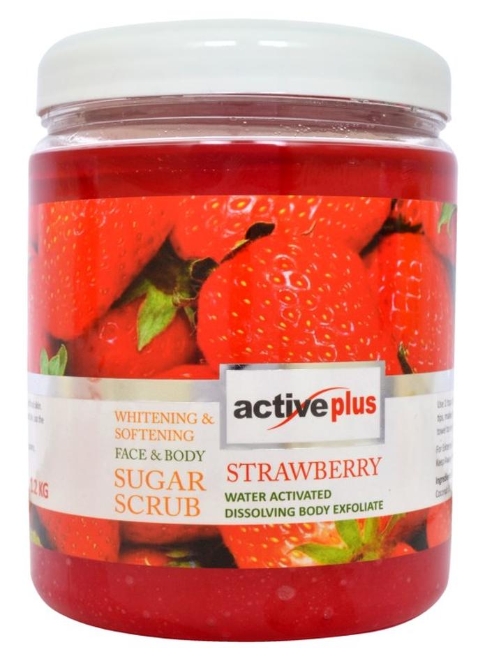 مقشر السكر والليمون لتبيض وتنعيم  الوجه والجسم فراولة 1200ملليلتر