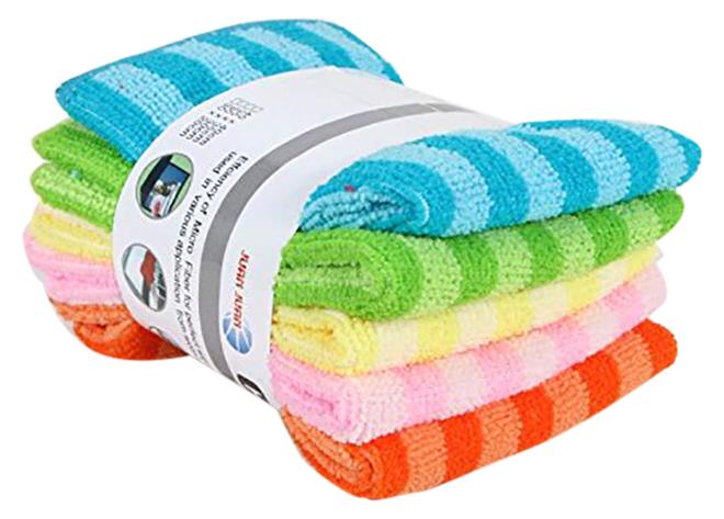 Microfiber Kitchen Wash Polishing Cleaning Towel, Assorted Multicolour 30x30cm - Image 1