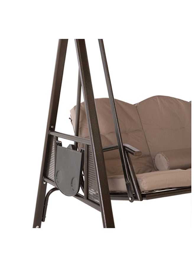 DANUBE HOME Aldora Swing 3 Seater Hanging Hammock Chair For Indoor Outdoor Garden Grey 195x115x198cm  - Image 2