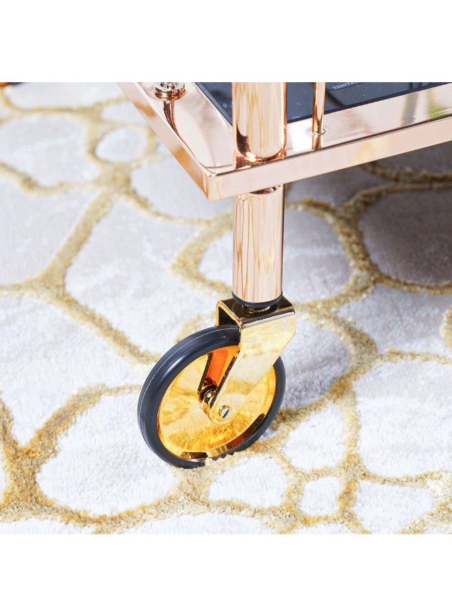 DANUBE HOME Elaine Serving Trolley Black/Gold - Image 2