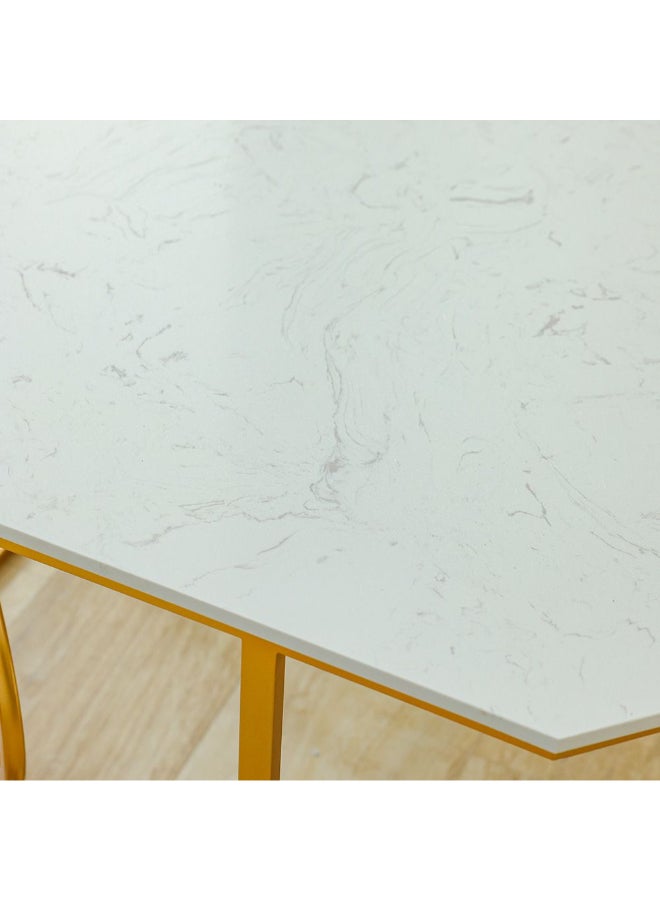 DANUBE HOME Esperanza Coffee Table Gold/White - Image 4
