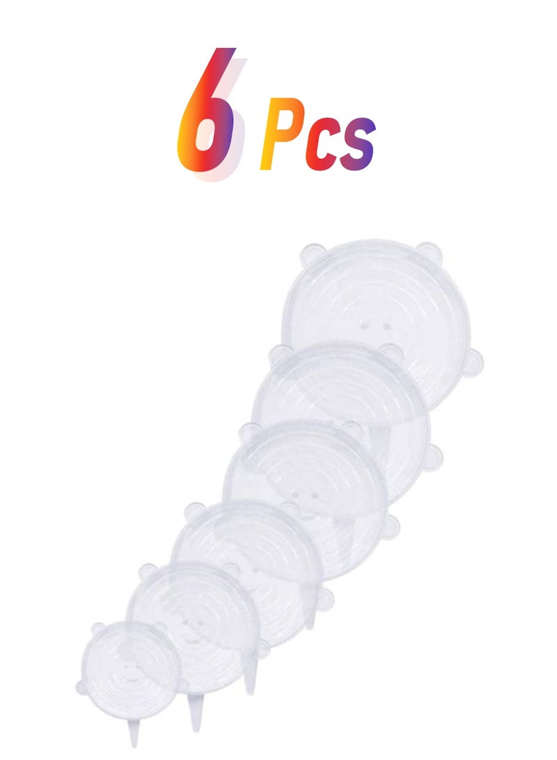 طقم أغطية قابلة للتمديد مكون من 6 قطع أبيض  - Image 1