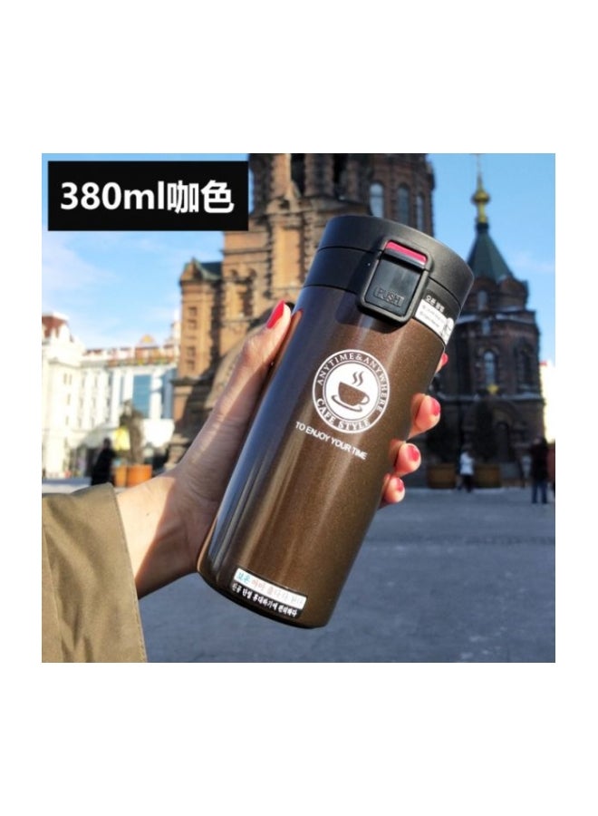 مج حراري مصنوع من الستانلس ستيل بني/أسود - Image 2