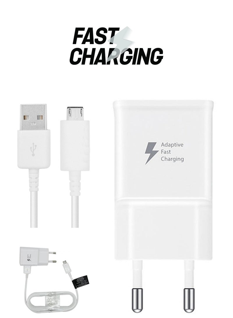 Samsung Fast Portable Wall Charger With USB Cable White  - Image 1