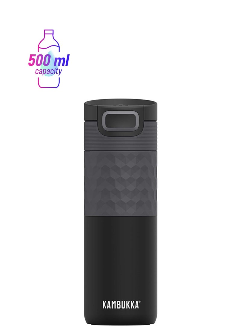 Kambukka 3-In-1 Lid Etna Thermos Water Bottle 500 Ml Black Steel 0.4kg - Image 1