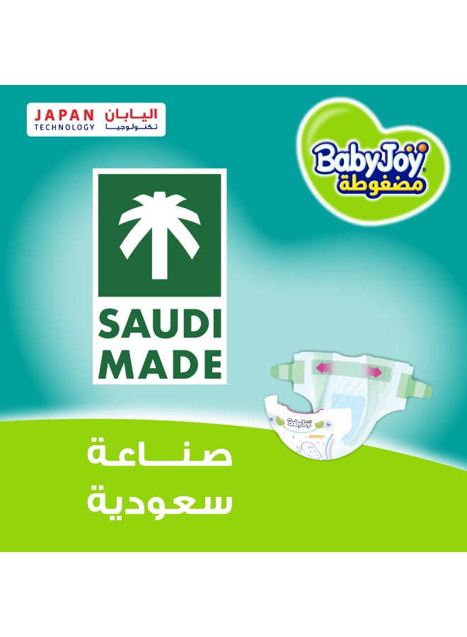 BabyJoy - Compressed Diamond Pad Diaper, Size 3, Medium, 6-12 Kg, Value Pack, 34 Diapers - Image 1
