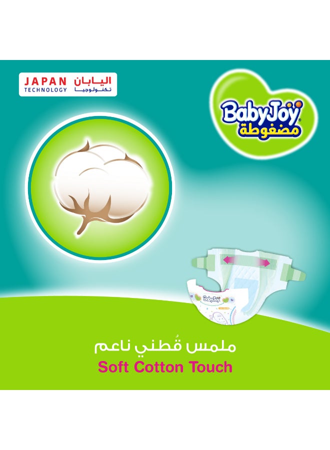 BabyJoy - Compressed Diamond Pad Diaper, Size 3, Medium, 6-12 Kg, Value Pack, 34 Diapers - Image 1