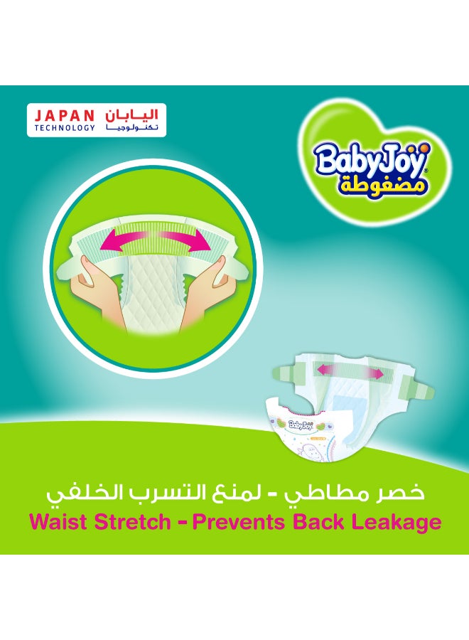 BabyJoy - Compressed Diamond Pad Diaper, Size 3, Medium, 6-12 Kg, Value Pack, 34 Diapers - Image 1