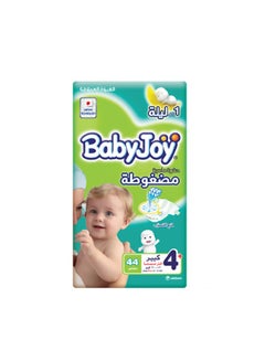 BabyJoy Compressed Diamond Pad Diaper, Size 4+ Junior, 12-21 Kg, Jumbo Pack, 44 Diapers  - Image 1