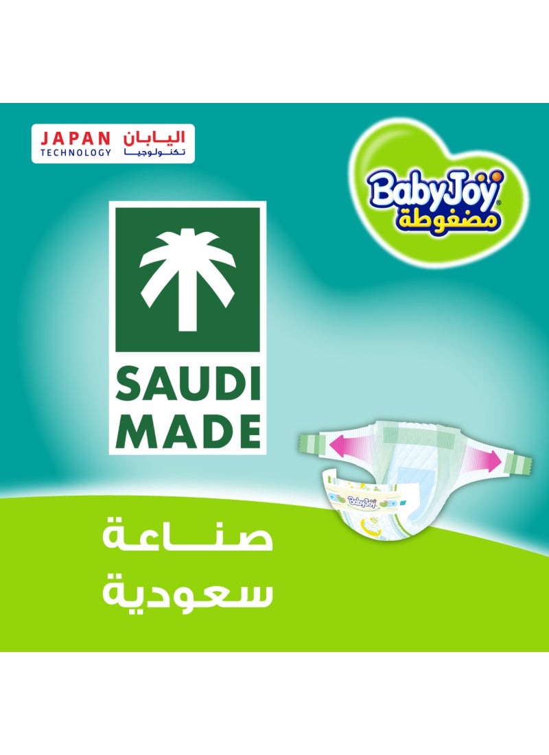 Compressed Diamond Pad Diaper, Size 4+ Junior, 12-21 Kg, Jumbo Pack, 44 Diapers