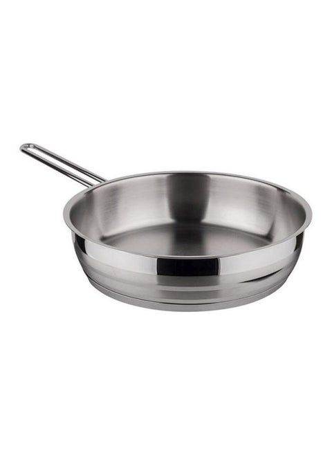 Astra Stainless Steel Frypan 24X6 cm / 2.7 L | Induction Compatible Frying Pan | Silver - KA1905 Stainless Steel 24x6cm