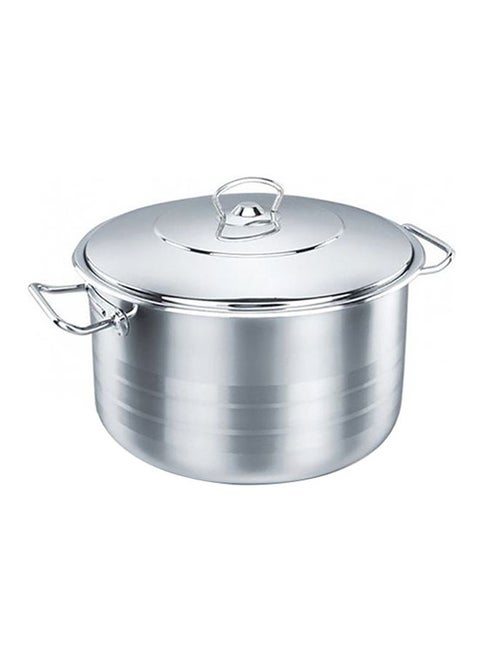 Sturdy And Durable Exclusive Shaped Cool Touch Handle Extra Deep Casserole With Lid Silver Extra DeepLiters