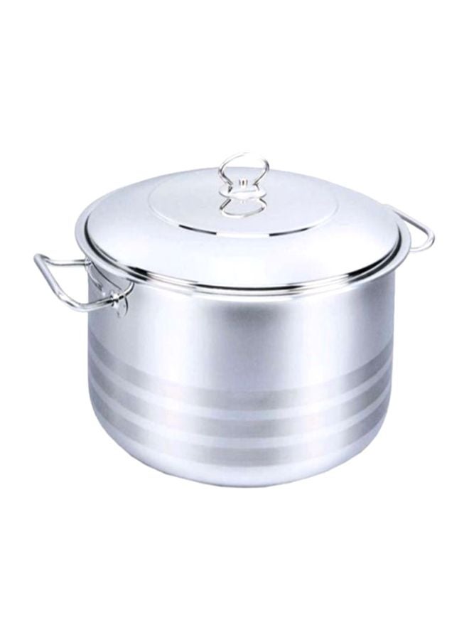 Mega Stainless Steel Casserole with Lid 40X26 cm / 30.0 L | Silver - KA1948 Silver Lightweight and small size for convenient storagecm