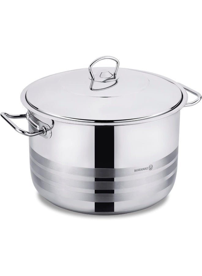 كوركماز كسرولة ألفا قوية ومتينة بتصميم فريد وخفيفة الوزن وسهلة الاستخدام مزودة بغطاء فضي 30x45سم - Image 3