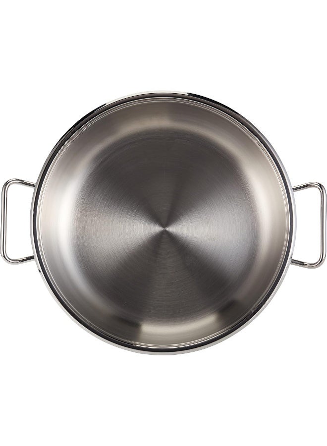 Korkmaz Extra Low Casserole With Lid Silver 7.5Liters  - Image 4