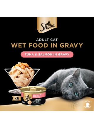 Tuna And Salmon In Gravy Cat Food Can 85g Pack of 6 - view 2
