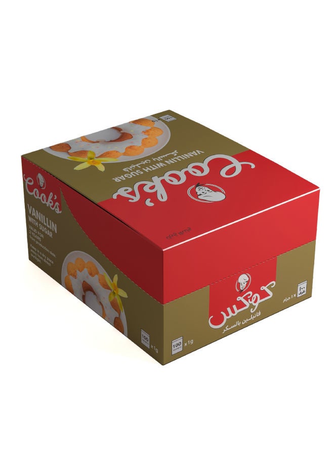 Cook's Vanillin With Sugar 1grams Pack of 100 