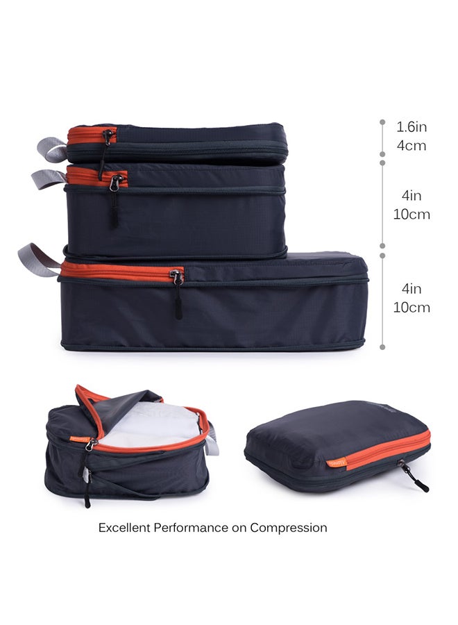 Alameda Packing Cube Set 3Pcs For Travel, Compression Bags Organizer For Luggage/Backpack, Dark Grey  - Image 4