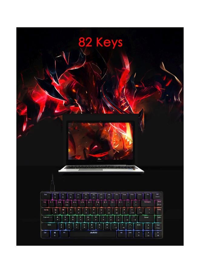 Ajazz - AK33 Gaming 82 keys Mechanical keyboard, RGB backlit Wired keys Computer keyboard for PC Laptop gaming(Blue Switch) - Image 1