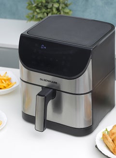 Olsenmark Digital Air Fryer  with Non-Stick Frying Pot and Tray, Oil Free Cooking/ LED Display with Touch Screen, 10 Preset Cook Modes, 1-60 minutes Timer/ for Making Fries, Steak, Chicken, Meat, Bread/ 2 Years Warranty 6 L 1500 W OMAF2346R Black and Silver  - Image 5