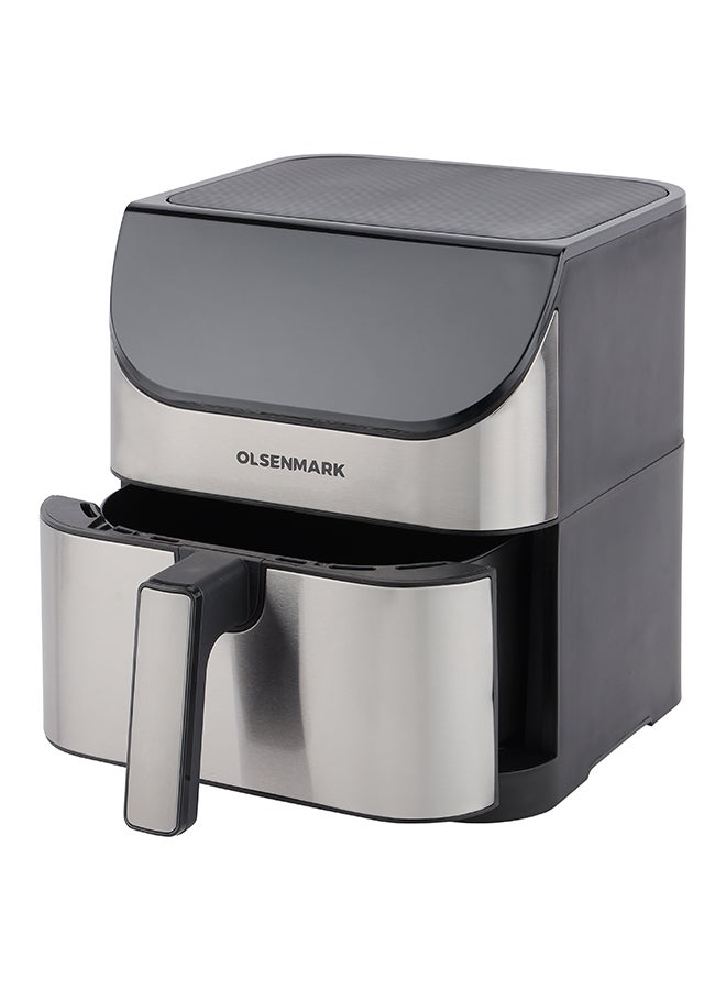 Olsenmark - Digital Air Fryer  with Non-Stick Frying Pot and Tray, Oil Free Cooking/ LED Display with Touch Screen, 10 Preset Cook Modes, 1-60 minutes Timer/ for Making Fries, Steak, Chicken, Meat, Bread/ 2 Years Warranty 6 L 1500 W OMAF2346R Black and Silver - Image 1