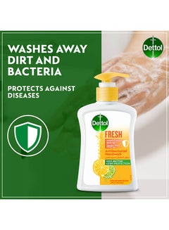 Dettol Citrus And Orange Blossom Fresh Anti Bacterial Liquid Hand Wash Pack of 2 200ml  - Image 4