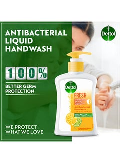 Dettol Citrus And Orange Blossom Fresh Anti Bacterial Liquid Hand Wash Pack of 2 200ml  - Image 3