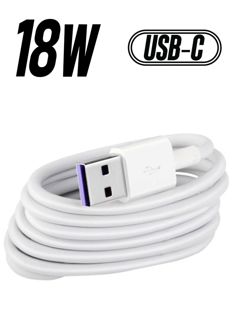 LW USB Type-C Data Sync Charging Cable White - Image 1