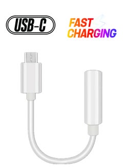 LW Type-C To 3.5MM Headphone Jack Adapter Cable White  - Image 1
