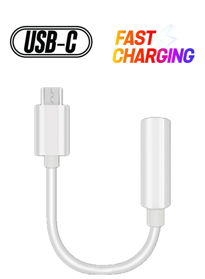 LW Type-C To 3.5MM Headphone Jack Adapter Cable White  - Image 1