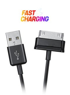 LW USB Data Sync Charging Cable For Samsung Galaxy Tab 2 Black  - Image 1