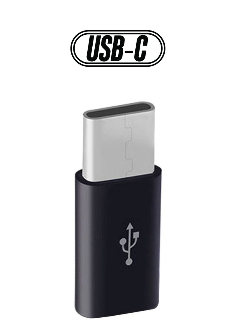 LW Micro USB To Type-C Adapter Black - Image 1