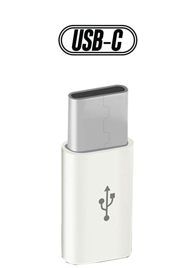 LW - Micro USB To Type-C Adapter White - Image 1