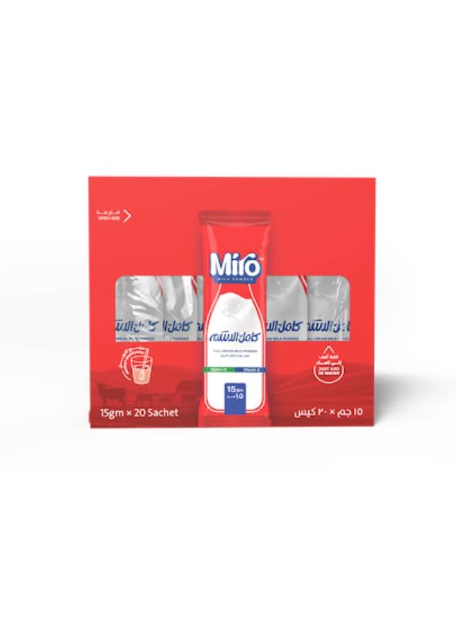 Miro Full Cream Milk Powder 15grams Pack of 20
