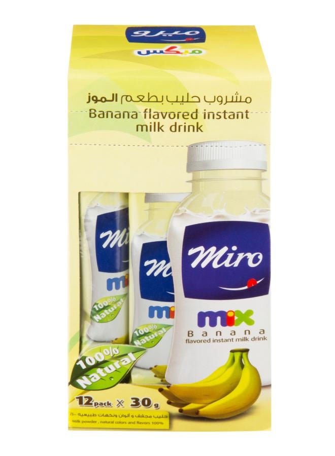 Miro - Banana Flavored Instant Milk 30grams Pack of 12 - Image 1