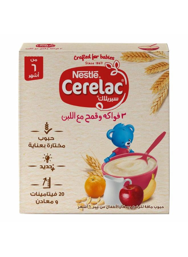 سعر ومواصفات سيريلاك 3 فواكه وقمح مع اللبن 125جرام (N28863017A) على Noon EG