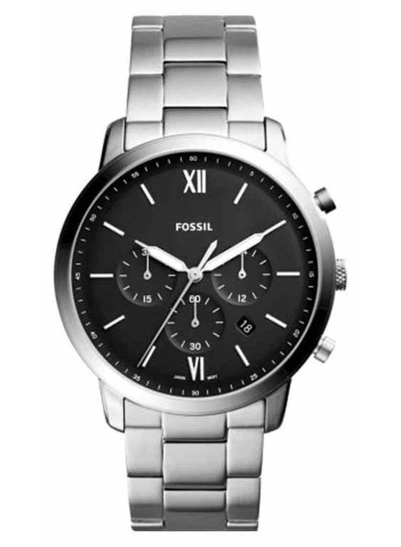 فوسيل ساعة يد بعقارب مستديرة الشكل وبسوار من الاستانلس ستيل طراز FS5384 للرجال - Image 1