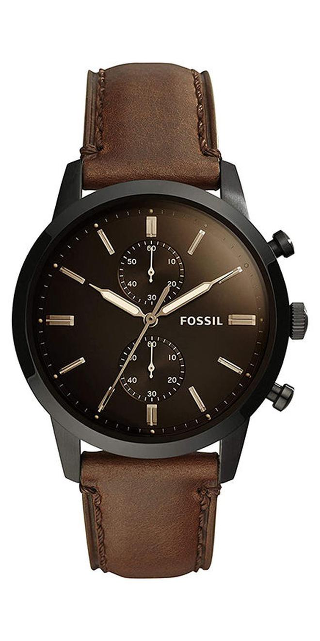 FOSSIL Men's Leather Analog Watch FS5437 - Image 1