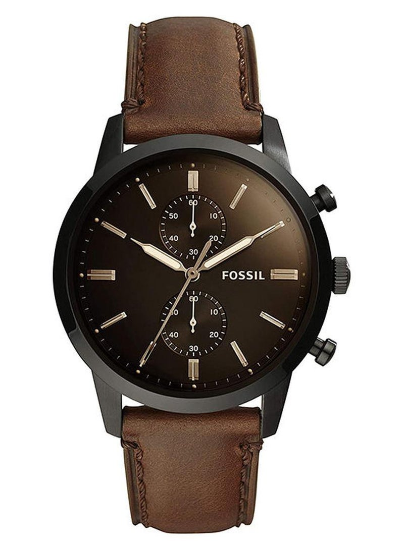 FOSSIL Men's Leather Analog Watch FS5437 - Image 1