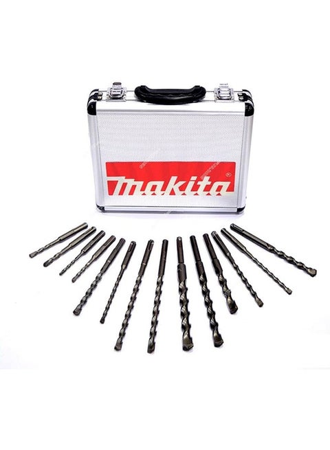 14 pcs SDS-PLUS drill bit Adapted, Accessories for Rotary Hammers Black