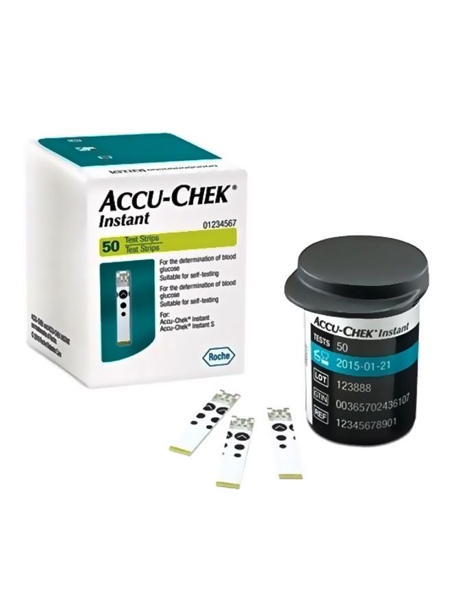 ACCU-CHEK 50-Piece Instant Blood Glucose Test Strip Set - Image 1