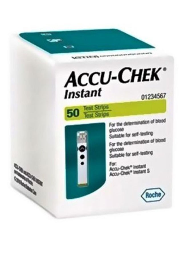 ACCU-CHEK 50-Piece Instant Blood Glucose Test Strip Set - Image 2