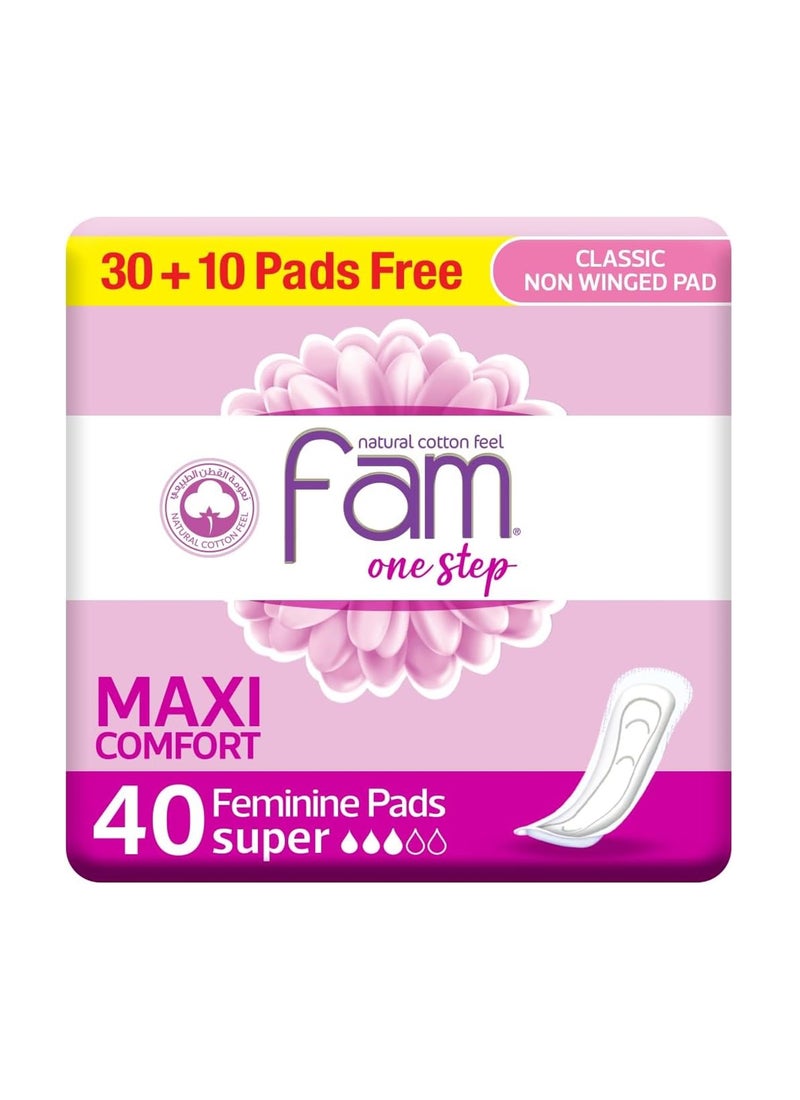Fam Protect One Step Sanitary Pads 40 Pieces 