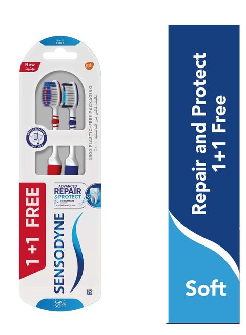 2-Piece Advanced Repair And Protect Toothbrush Multicolour