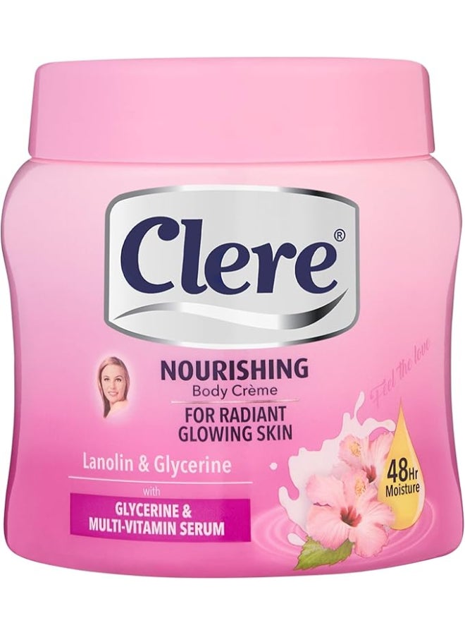CLERE Nourishing Body Crème with Lanolin & Glycerin 500ml White 500ml