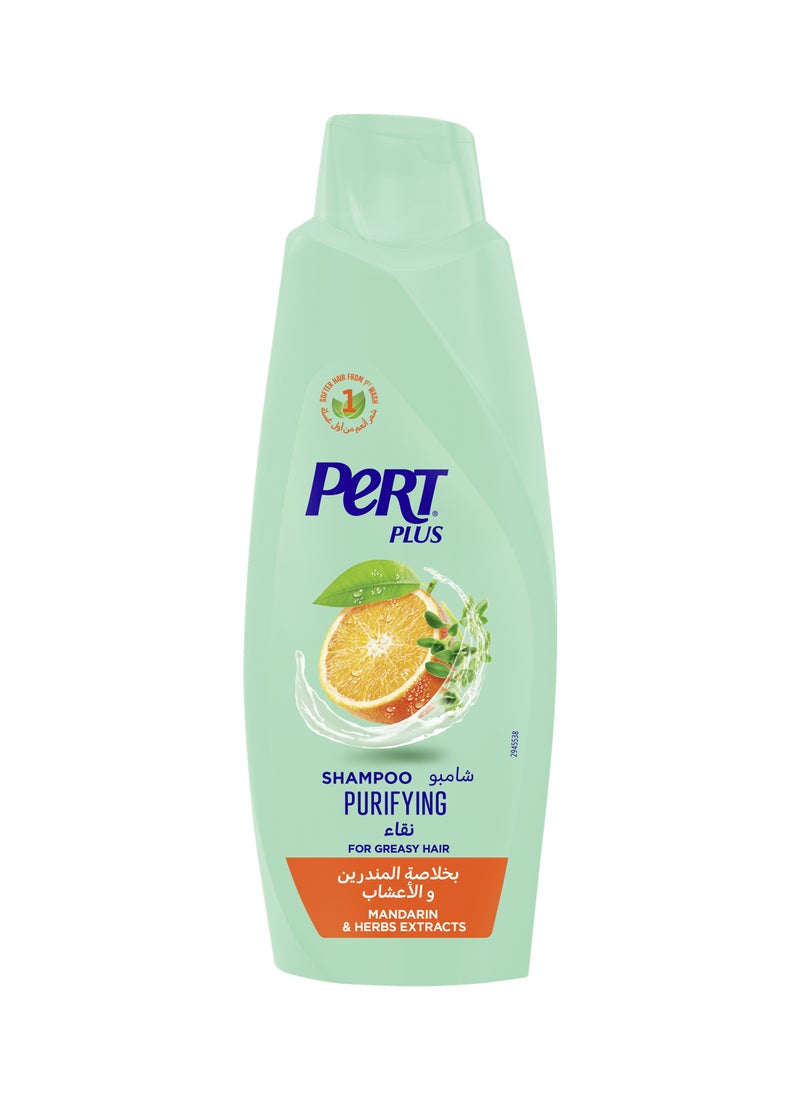 PERT PLUS Purifying Shampoo For Greasy Hair With Mandarin And Herbs Extracts 600ml - Image 1