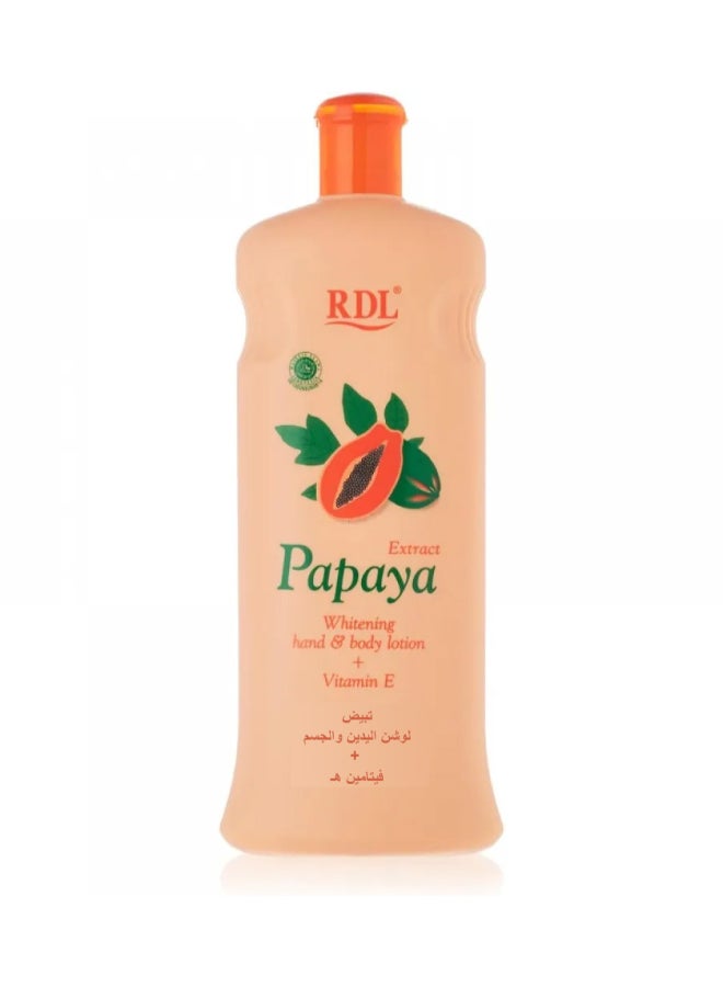 RDL Papya Whitening Hand And Body Lotion 600ml - Image 2