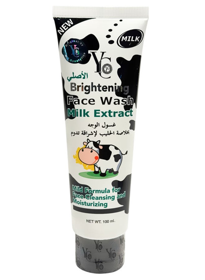 واي سي غسول الوجه المبيض بخلاصة الحليب 100ملليلتر