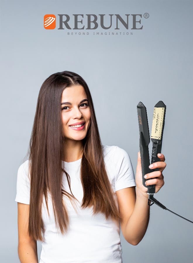 REBUNE Ceramic Hair Straightner Black 400grams  - Image 3